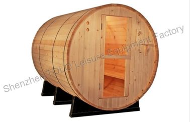 Elektryczne Barrel sauna Kabiny z litego drewna Outdoor / Indoor